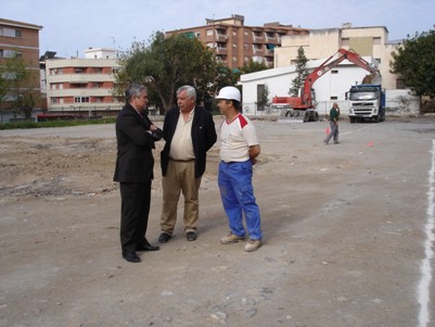 Pedro Alvarez visita las obras del aparcamiento subterráneo Gloria Fuertes