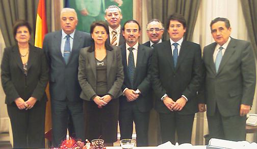 Los presidentes de las Cámaras de Comercio de Motril  y  Granada y de la Confederación Granadina de Empresarios se reúnen con la Ministra de Fomento, Magdalena Álvarez