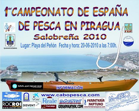 El próximo domingo Campeonato de España de pesca en piragua en Salobreña