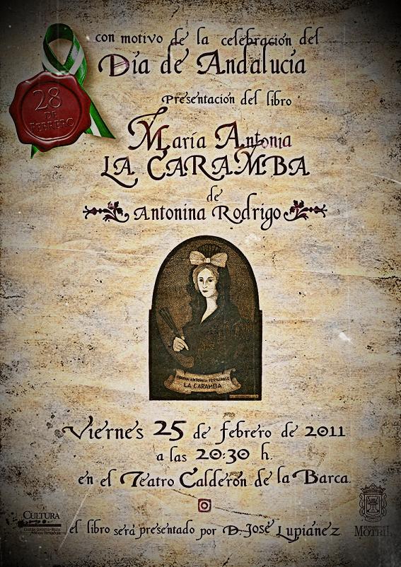 El 28-F se presenta el libro María Antonia La Caramba de Antonina Rodrígo
