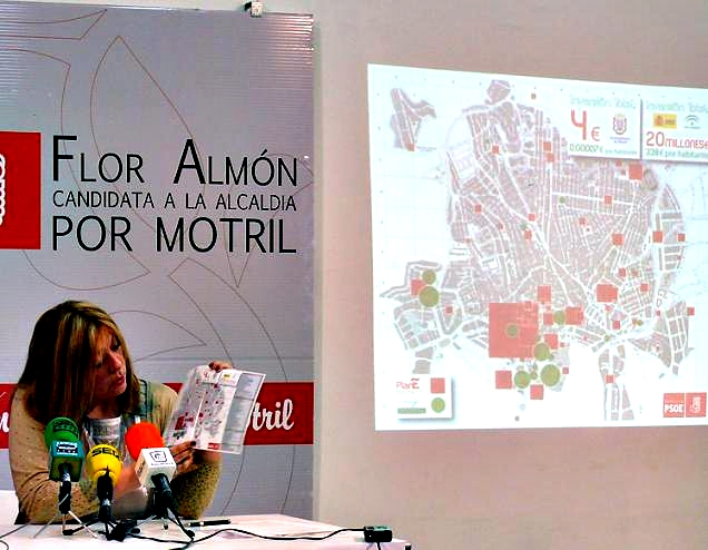 El PSOE edita un mapa que dice "que con él se revelan las desigualdades creadas en los barrios de Motril"