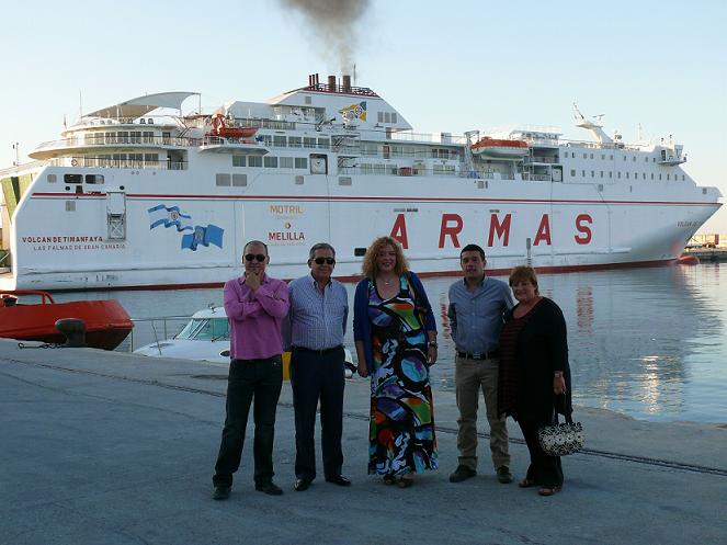 Flor Almón destaca la repercusión turística y comercial que tendrá la línea marítima entre Motril y Melilla