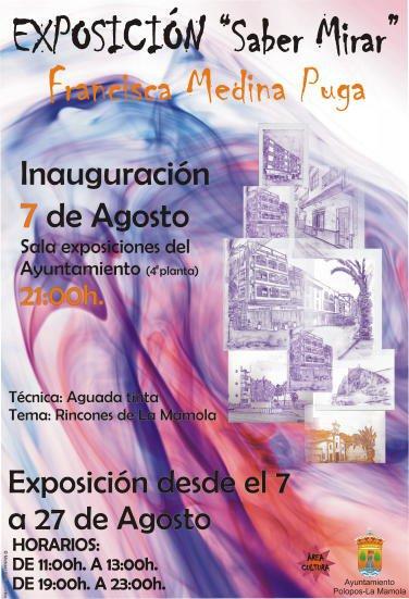 Exposición de Francisca Medina Puga en la sala de exposiciones de Polopos