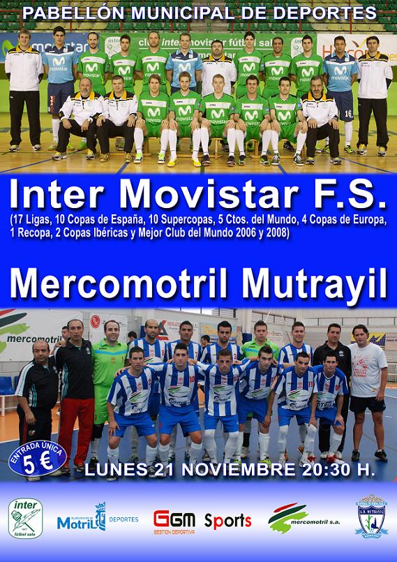 Mercomotril Mutrayil - Inter Movistar FS el 21 de noviembre en Motril