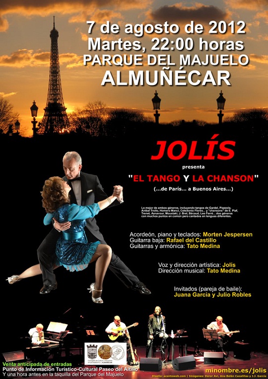 El músico granadino Jolis presentar en Almuñécar su espectáculo El Tango y la Chanson