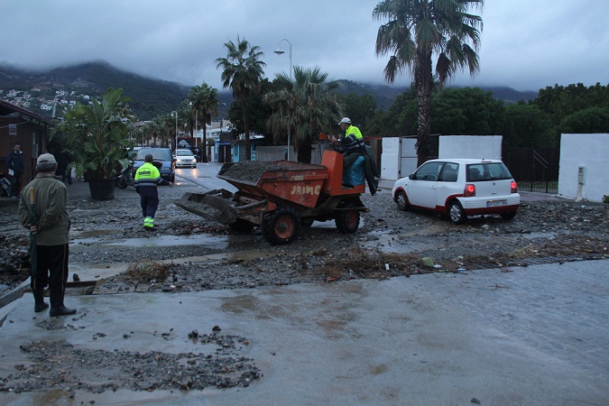 Más de 90 litros por metro cuadrado llovió en Almuñécar