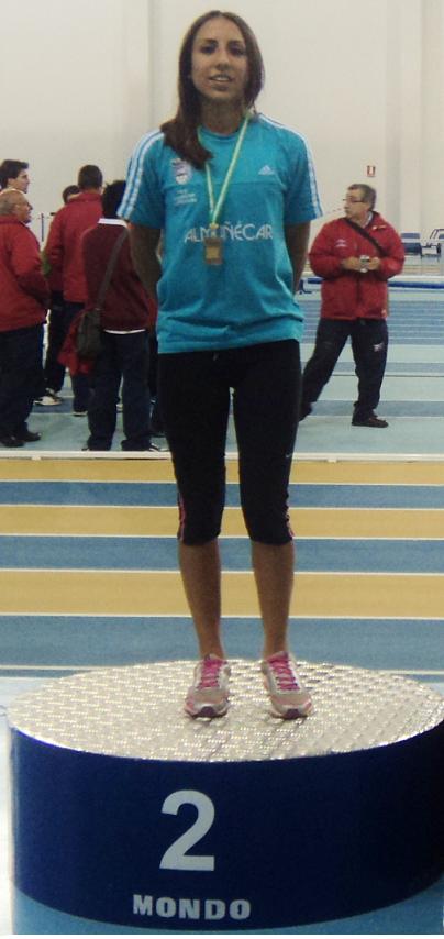 La atleta sexitana, Aldana Zahzú Lucero, se proclama subcampeona de Andalucía de salto en pista cubierta