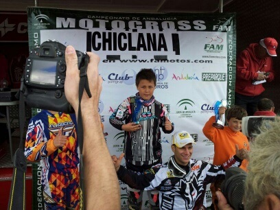 El piloto alevín Yeray Díaz lidera el Campeonato Andalucía de Motocross