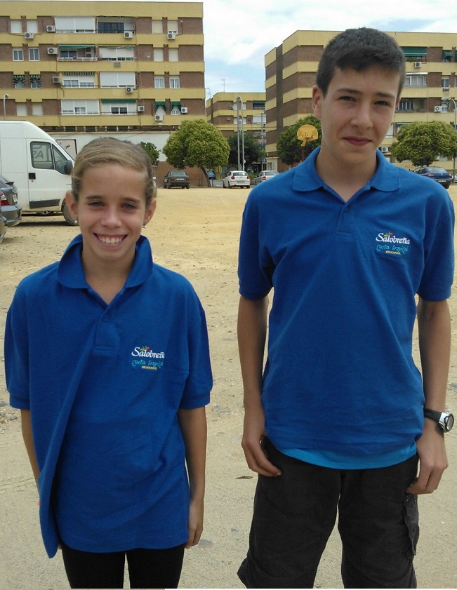 Los salobreñeros Elba García Peñaver y  Adrián Parra Morales en el campeonato andaluz de atletismo