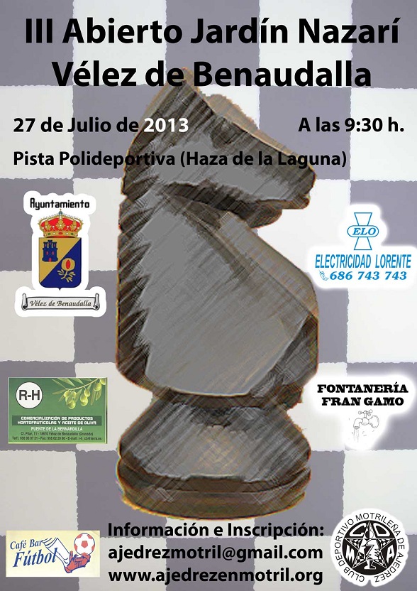 III Abierto Jardín Nazarí 2013 de ajedrez  en Vélez de Benaudalla