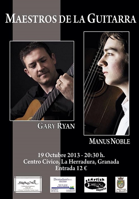 Los guitarristas ingleses Manus Noble y  Gary Ryan  darán un concierto en La Herradura