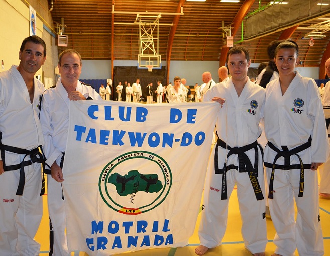 Cinturones negros del Club taekwondo-do Motril en el Curso Internacional de Instructores de Bélgica