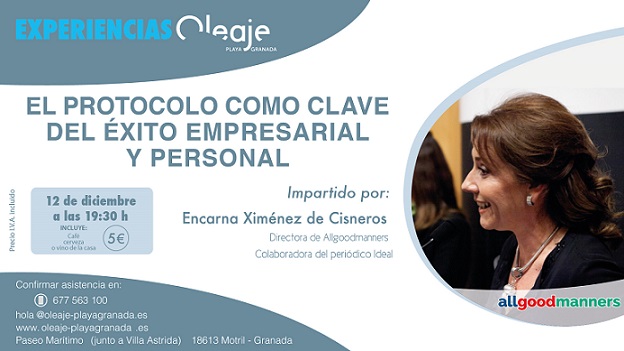 Encarna Ximénez de Cisneros participa en las Experiencias Oleaje para hablar de protocolo