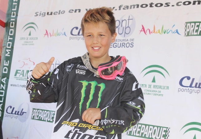 El piloto sexitano Yeray Díaz Camacho disputará el Campeonato de España de Motocross en el equipo Kawasaki