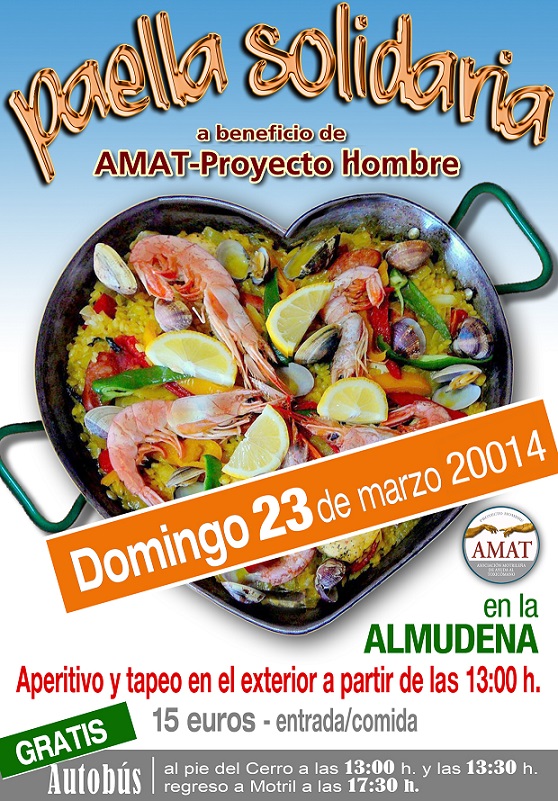 AMAT Proyecto Hombre, celebra su comida solidaria en próximo día 23 en la Almudena