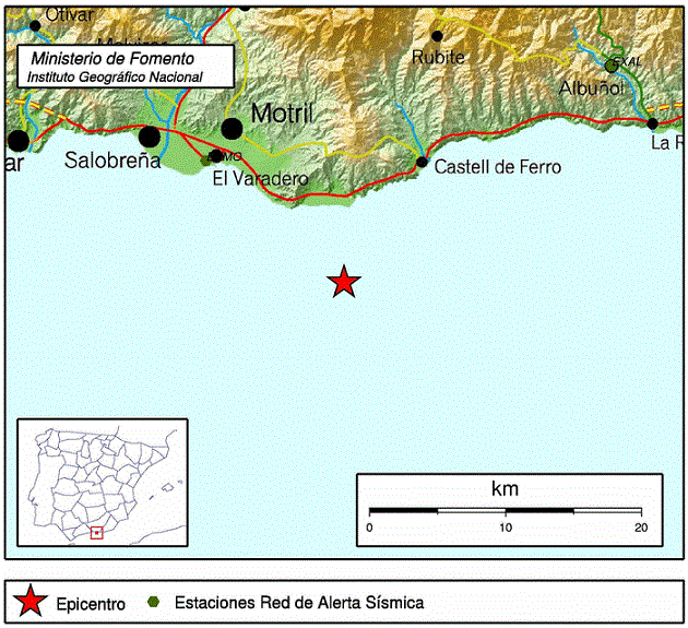 Esta tarde se producido un terremoto en la zona del Mar de Alborán