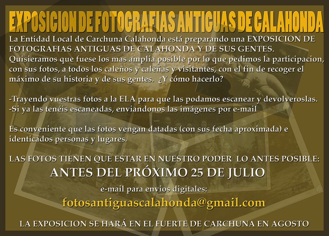 Participa con tu foto antigua en la exposición de la ELA de Carchuna Calahonda
