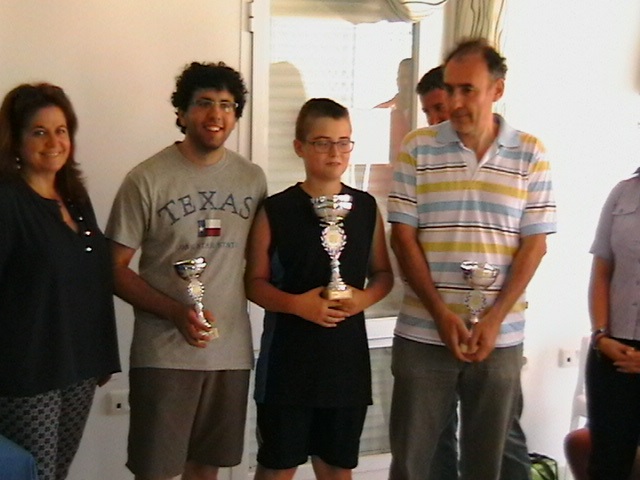Francisco Daniel Pulido Esteban de categoría infantil ganador del XII Torneo de Ajedrez Torrenueva en Fiestas